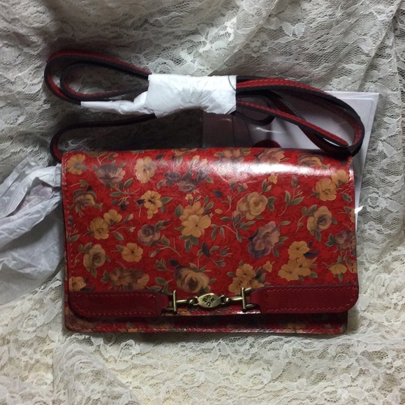 NWT PATRICIA NASH CROSSBODY, Red FLORAL - Picture 7 of 9
